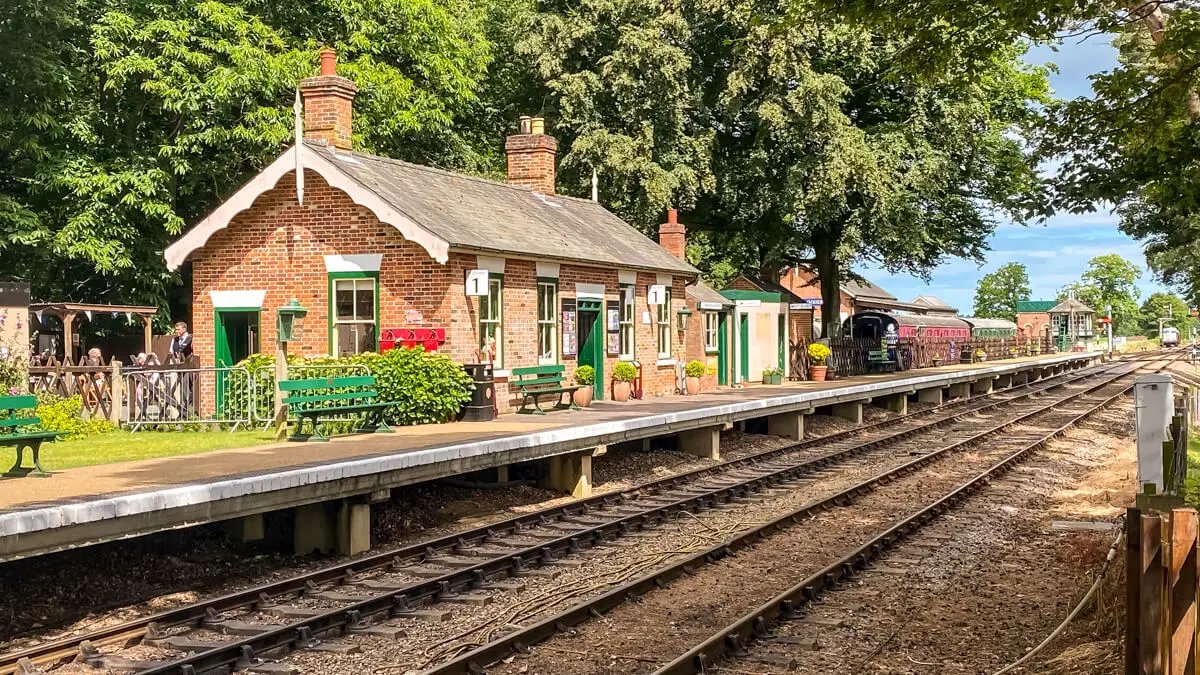 the main building at the holt station with the North Norfolk Railway runs their steam and diesel trains