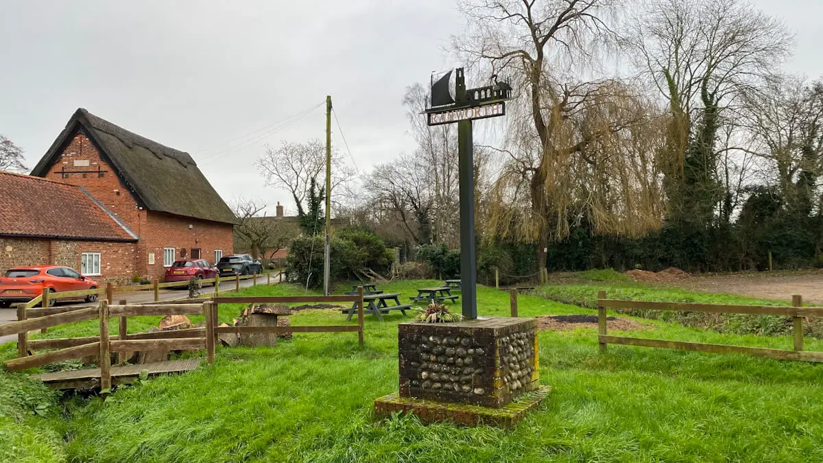 ranworth village sign in norfolk