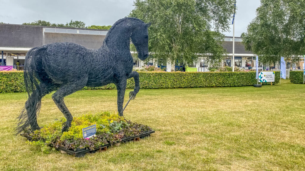 horse sculpture at the Norfolk Showground for the Royal Norfolk Show