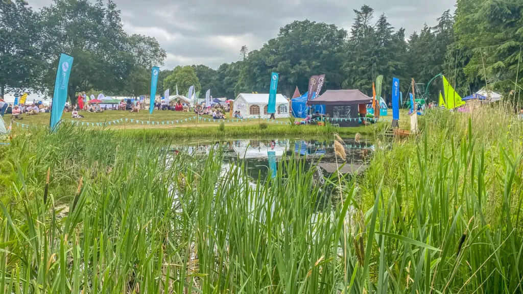 the broads village at the Norfolk Showground had a little pond