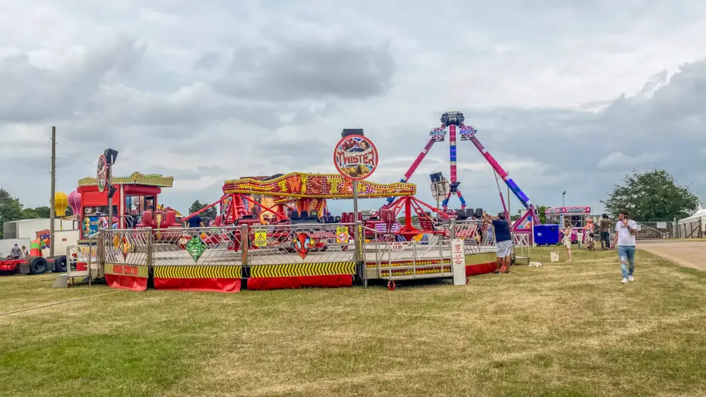 some of the fun fair rides at the Royal Norfolk Show