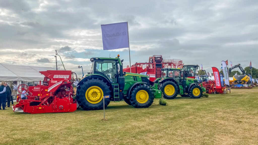 row of tractors at the Royal Norfolk Show