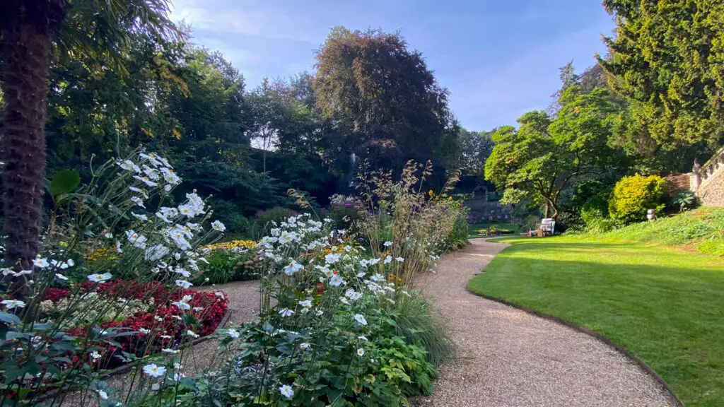 path by the main lawn at plantation garden in Norwich