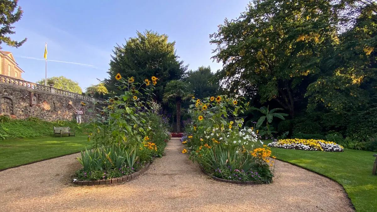 flower beds at plantation garden in Norwich