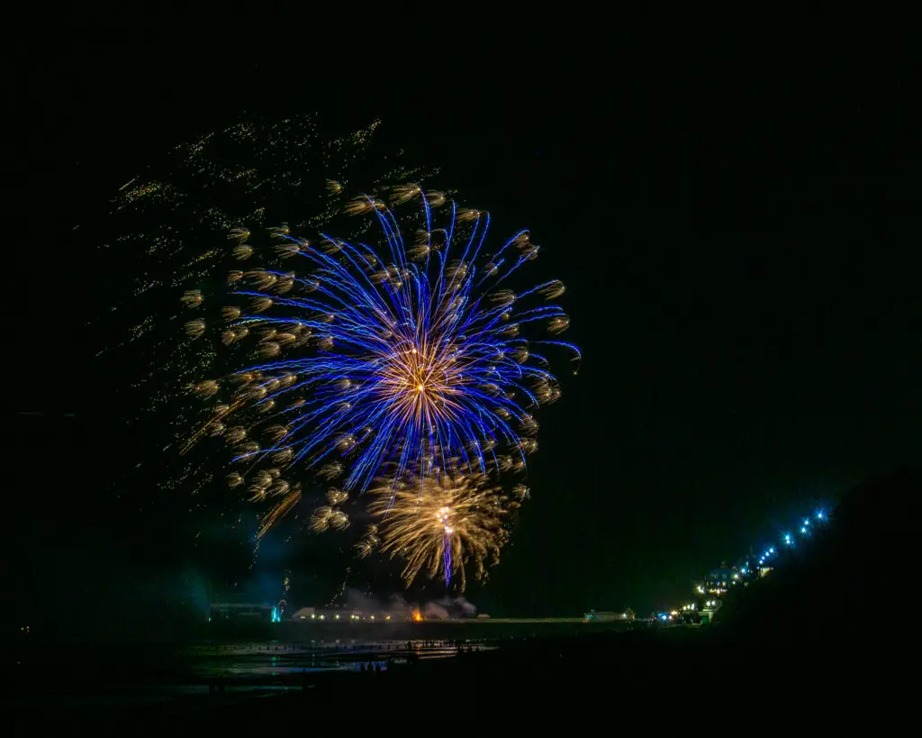 Fireworks in Cromer for New Year's Day