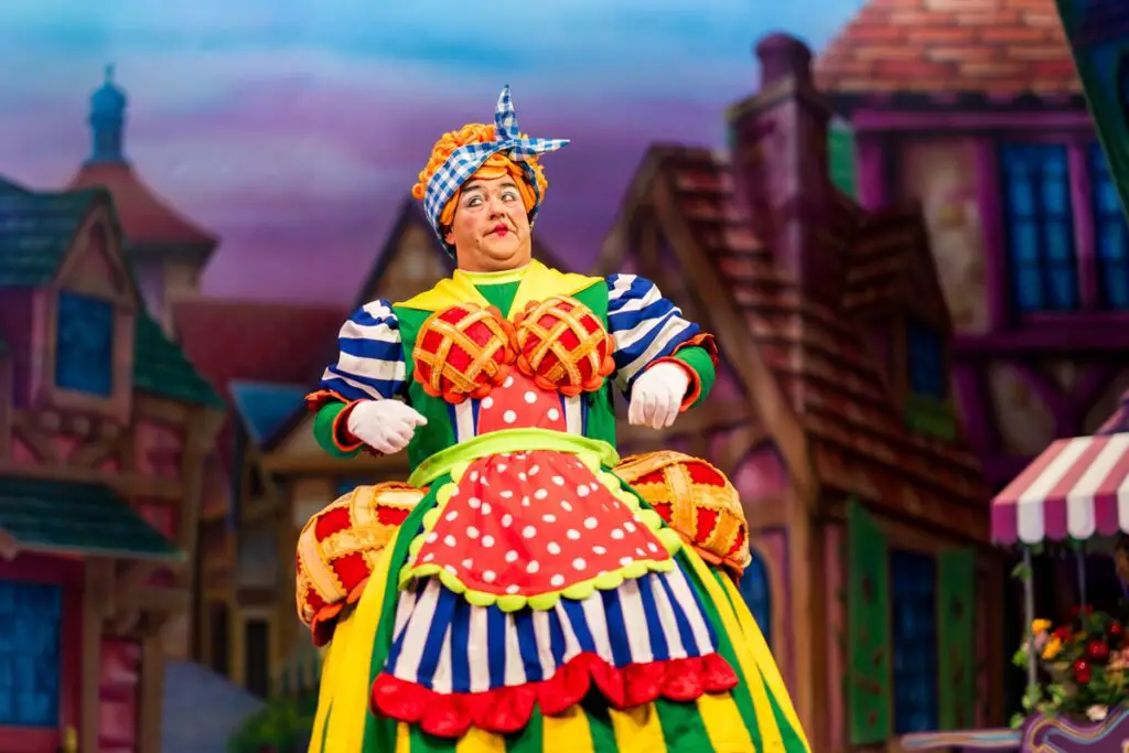 Owen Evans dressed up for his role as the panto dame during Aladdin at Norwich Theatre Royal